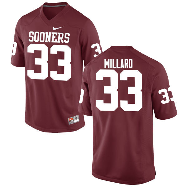 Men Oklahoma Sooners #33 Trey Millard College Football Jerseys Game-Crimson - Click Image to Close